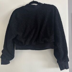 Black fabletics cropped sweater